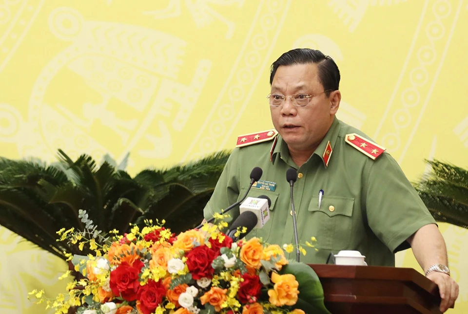 Giám đốc Công an TP Hà Nội Nguyễn Hải Trung. Ảnh: TP