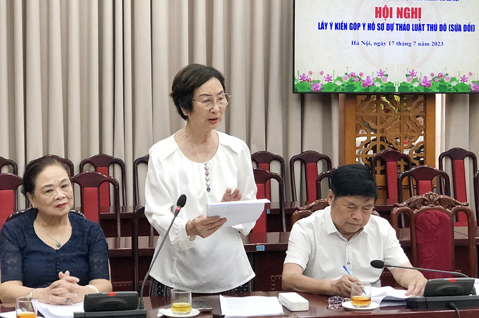 PGS.TS Bùi Thị An, Phó Chủ nhiệm Hội đồng Tư vấn kinh tế, Ủy ban MTTQ Việt Nam TP Hà Nội. (Ảnh: Trọng Phú) Bùi Thị An