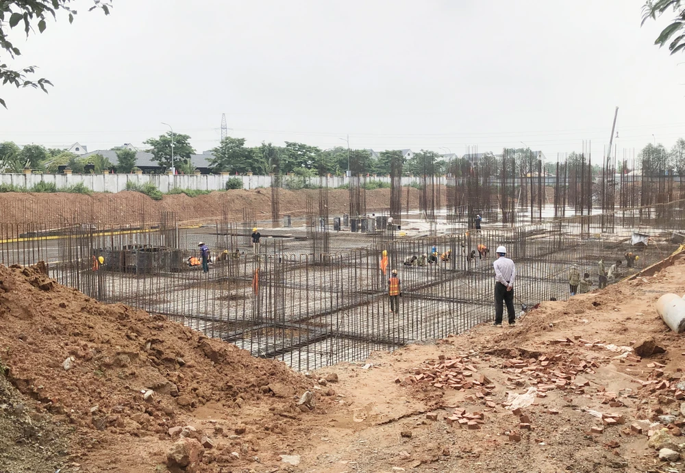 Dự án NƠXH tại xã Kim Hoa, huyện Mê Linh, Hà Nội đang được triển khai. Ảnh: TP Dự án NƠXH tại xã Kim Hoa, huyện Mê Linh, Hà Nội đang được triển khai. Ảnh: TP