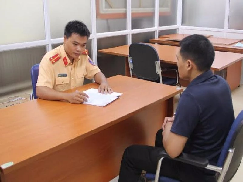 Ông Tuệ tại cơ quan công an