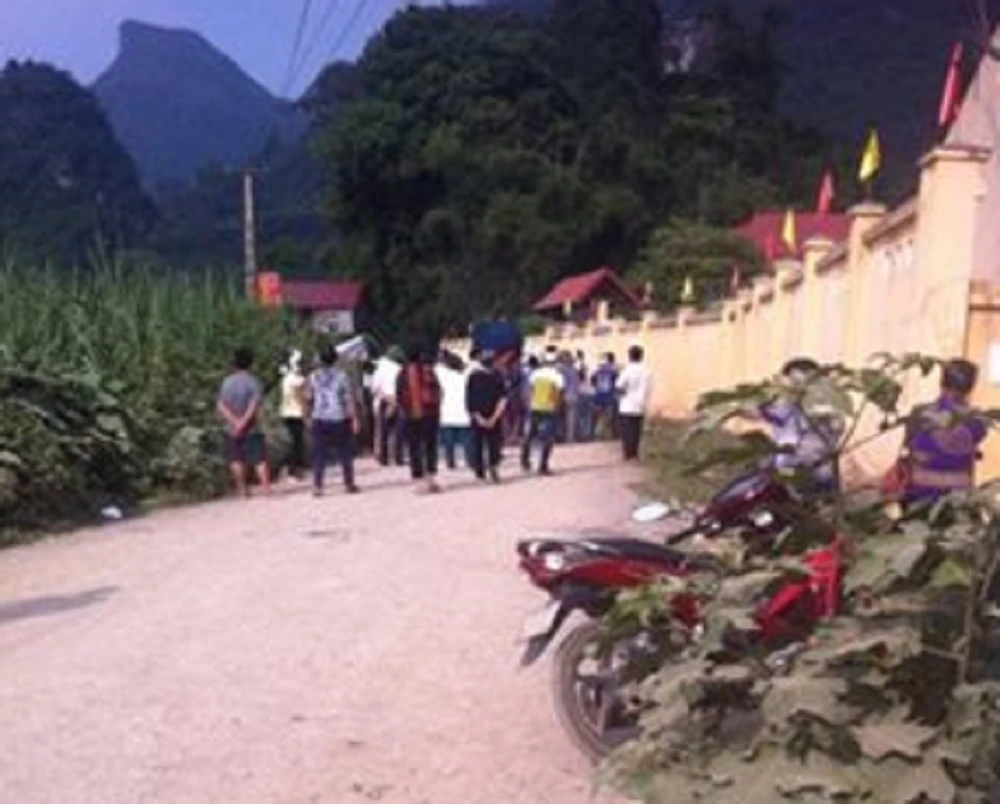 Hiện trường khu vực phát hiện thi thể nạn nhân B.V.H. Ảnh: Facebook