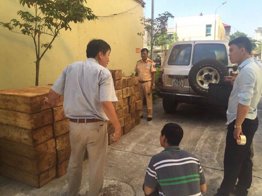 Nhồi nhét 62 khúc gỗ cấm trên chiếc ô tô hạng sang ảnh 2 Nhồi nhét 62 khúc gỗ cấm trên chiếc ô tô hạng sang ảnh 2