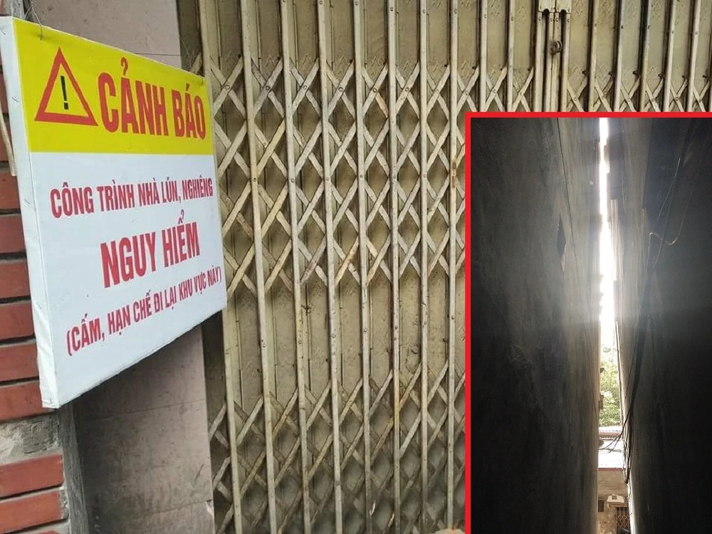 Hà Nội: Khiếp vía ngôi nhà nghiêng... 60 cm chờ đổ sập ảnh 6