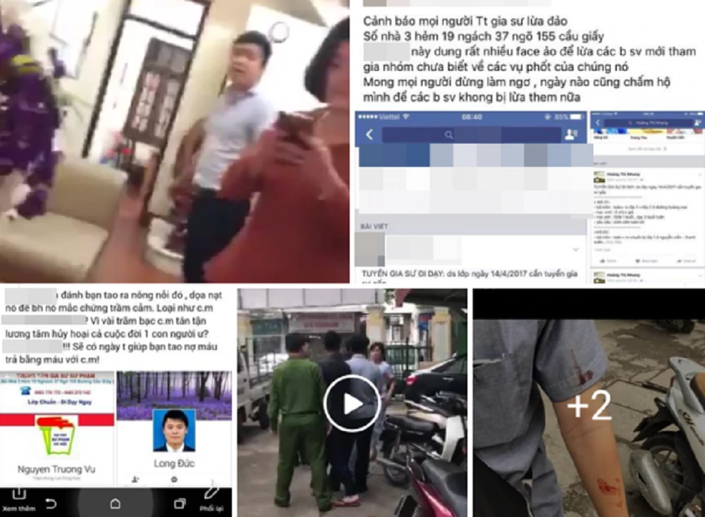 Nam sinh viên bị giám đốc trung tâm gia sư tát chảy máu mũi