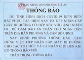 Đà Nẵng: 1 phường phải ngưng cấp giấy đi đường vì có người tiếp xúc với F0