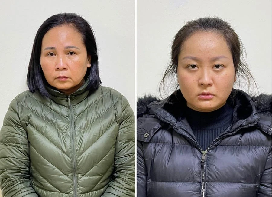 Lê Thị Phi Nga (trái) và Ngô Thị Ngọc Lan. Ảnh: CACC