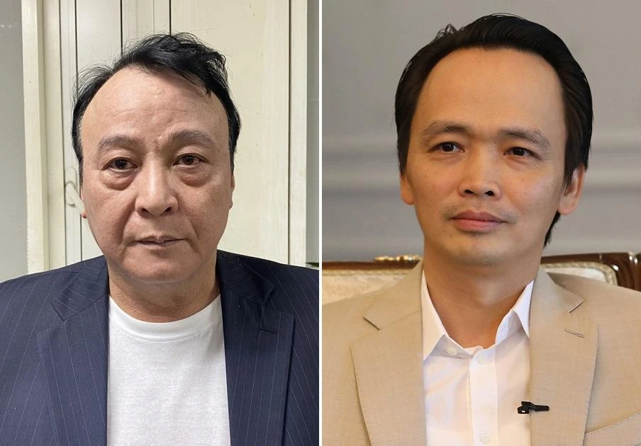 Hai bị can Đỗ Anh Dũng (trái) và Trịnh Văn Quyết. Ảnh: T.H Hai bị can Đỗ Anh Dũng (trái) và Trịnh Văn Quyết. Ảnh: T.H