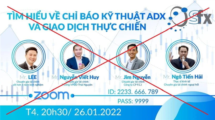 Hình ảnh quảng cáo trên sàn SFX. Ảnh: CA