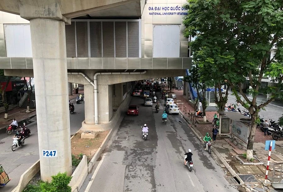 Ban Quản lý đường sắt đô thị Hà Nội đề xuất TP tăng vốn, lùi thời gian hoàn thành dự án đường sắt Nhổn - ga Hà Nội sang năm 2029. Ảnh: MINH TRÚC