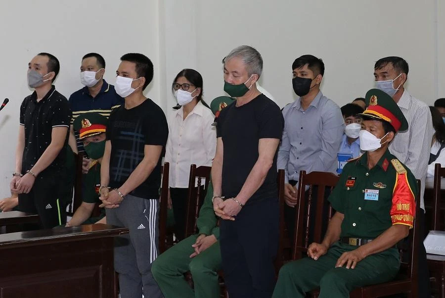 Các bị cáo tại tòa. Ảnh: Thông tấn Quân sự