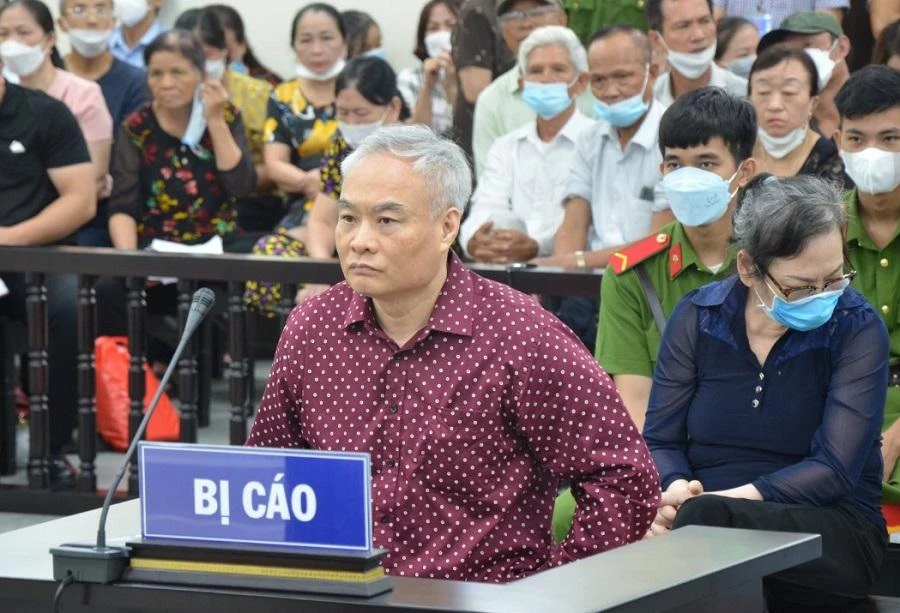 Bị cáo Trần Đức Trung tại tòa. Ảnh: UYÊN TRANG