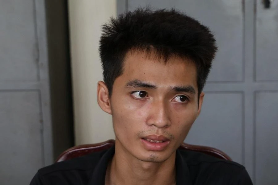 Nguyễn Trường Giang tại cơ quan công an