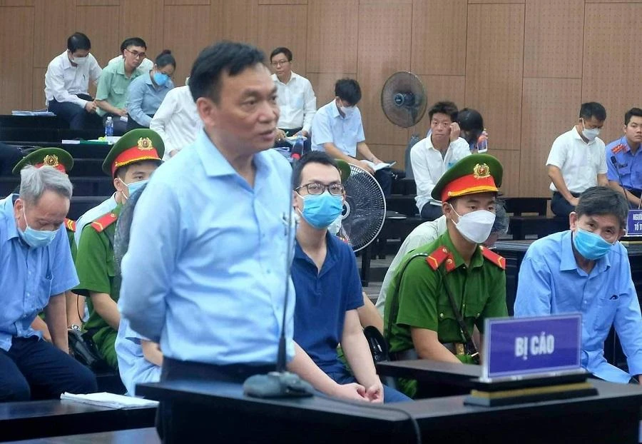 Bị cáo Nguyễn Đại Dương, con rể bị cáo Nguyễn Văn Minh - cựu chủ tịch Tổng Công ty 3/2. Ảnh: UYÊN TRANG