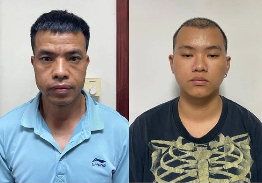Hai bị can Lê Hữu Cường và Đào Tùng Long. Ảnh: CA