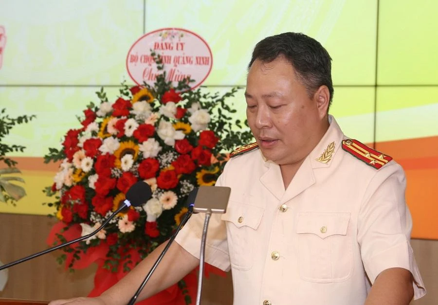Thượng tá Vũ Trung Hiếu, tân Phó Giám đốc Công an tỉnh Quảng Ninh. Ảnh: CA