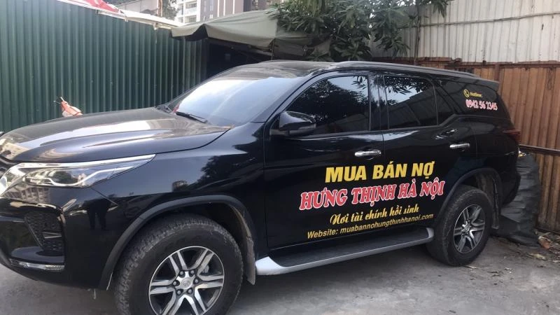 Xe dùng để đi đòi nợ. Ảnh: CACC