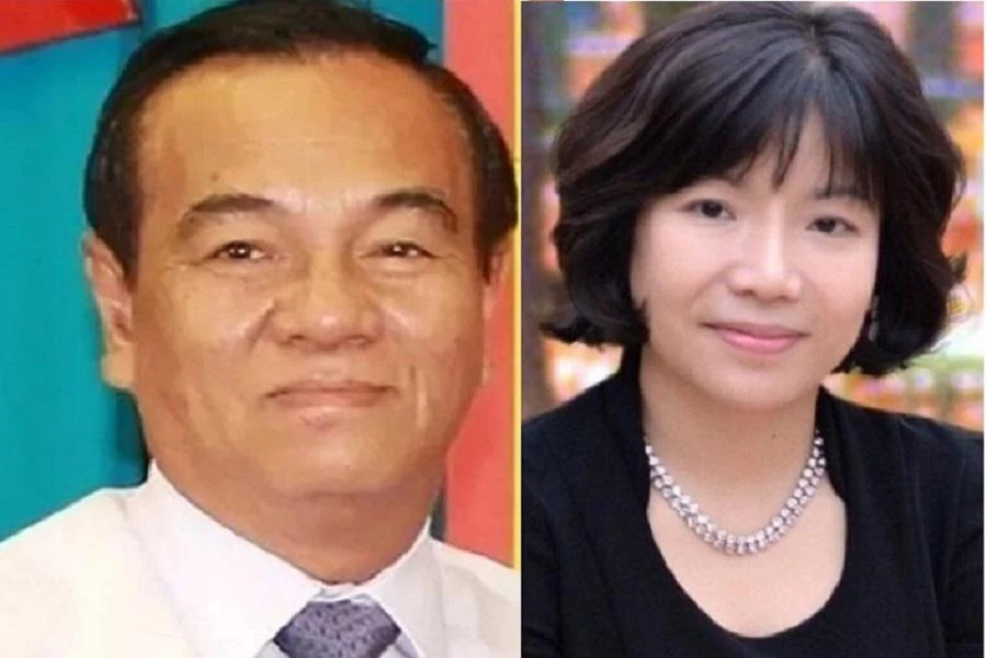 Hai bị cáo Trần Đình Thành và Nguyễn Thị Thanh Nhàn.