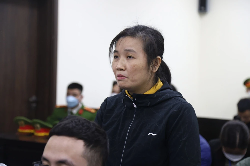 Bị cáo Nguyễn Thị Nguyệt tại tòa
