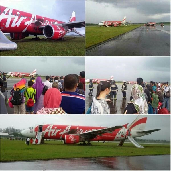 Một máy bay của AirAsia trượt khỏi đường băng khi hạ cánh ảnh 2 Một máy bay của AirAsia trượt khỏi đường băng khi hạ cánh ảnh 2