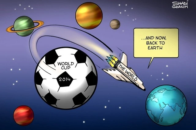 Biếm họa: Niềm vui World Cup, nỗi buồn dải Gaza ảnh 3