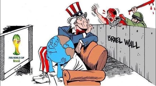 Biếm họa: Niềm vui World Cup, nỗi buồn dải Gaza ảnh 5