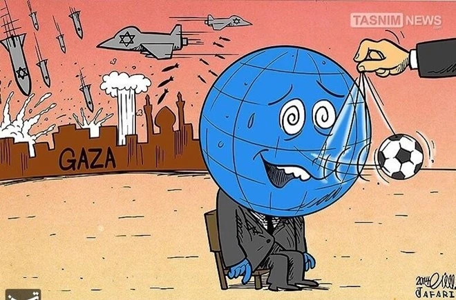 Biếm họa: Niềm vui World Cup, nỗi buồn dải Gaza ảnh 1