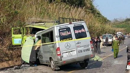 Hiện trường vụ tai nạn. Ảnh: Ninh Đức Phương/TTXVN.