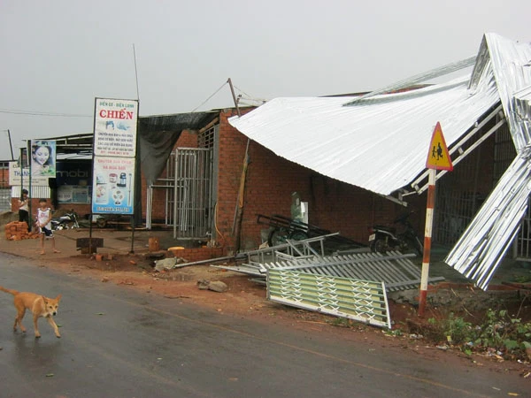 Cuồng phong thổi rung nhà, chui gầm giường trú ẩn ảnh 1