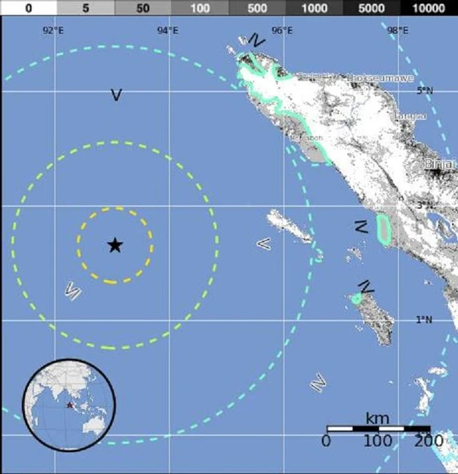 Xảy ra trận động đất mạnh 6,1 độ Richter tại đảo Sumatra ảnh 1 Xảy ra trận động đất mạnh 6,1 độ Richter tại đảo Sumatra ảnh 1