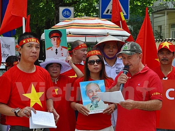 Người Việt tại Đức biểu tình phản đối Trung Quốc xây đảo trái phép ảnh 5