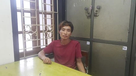 Đối tượng Đặng Văn Hùng tại cơ quan điều tra