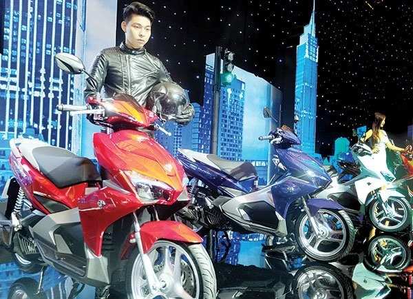 Mẫu xe Air Blade mới của hãng Honda. Ảnh: Quốc Hùng Mẫu xe Air Blade mới của hãng Honda. Ảnh: Quốc Hùng