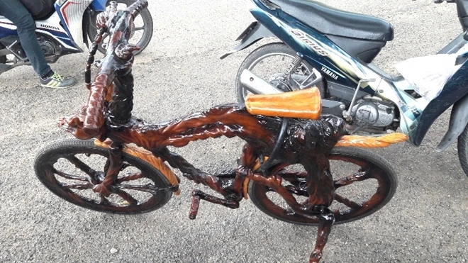 Mô tô bằng gốc cây của nông dân Lâm Đồng khiến dân chơi xe sửng sốt ảnh 5