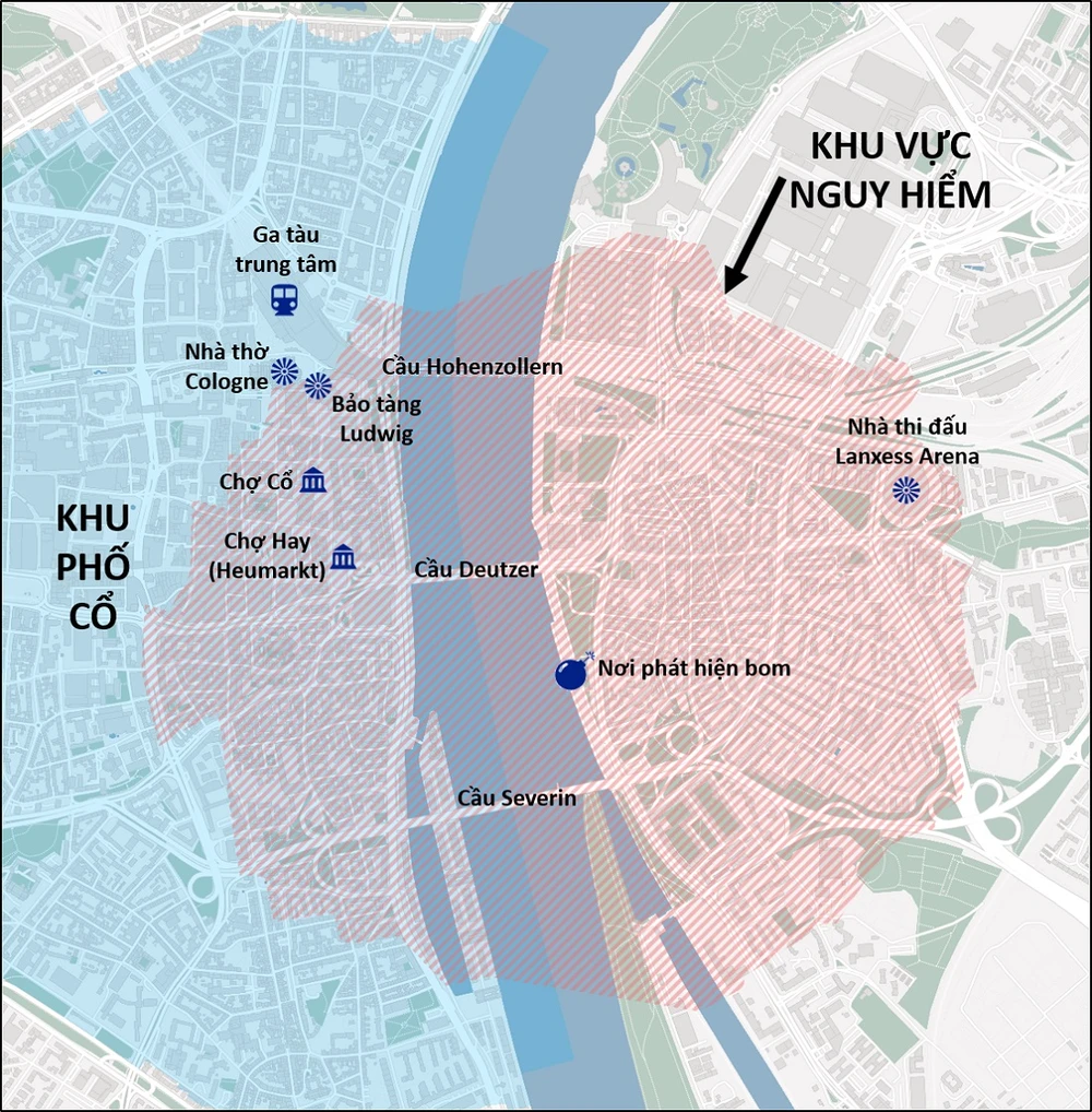 Cologne phong toả, sơ tán 20.000 dân vì 3 quả bom từ Thế chiến thứ hai.jpg
