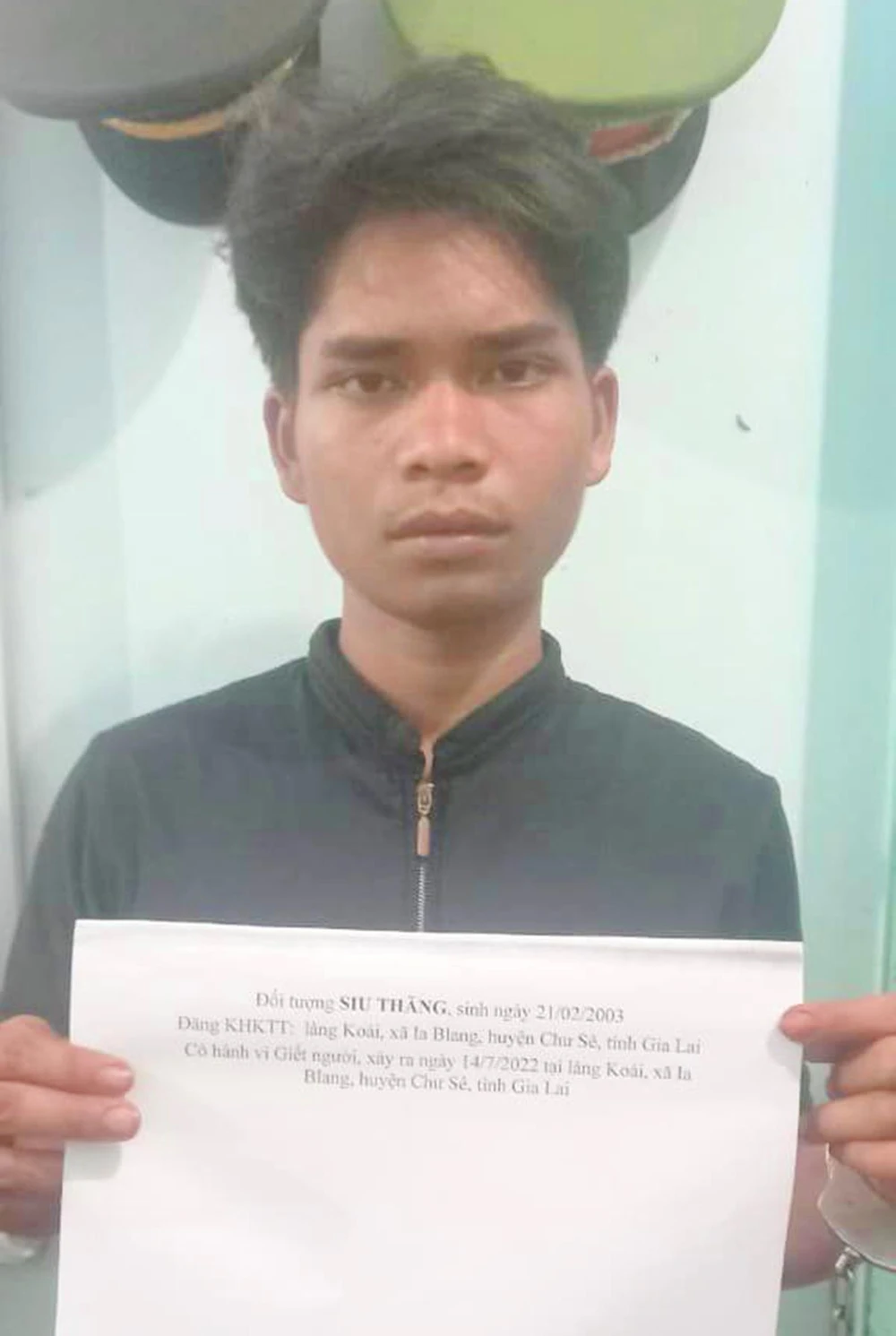 Sau khi gây án, Siu Thăng bị bắt. Sau khi gây án, Siu Thăng bị bắt.