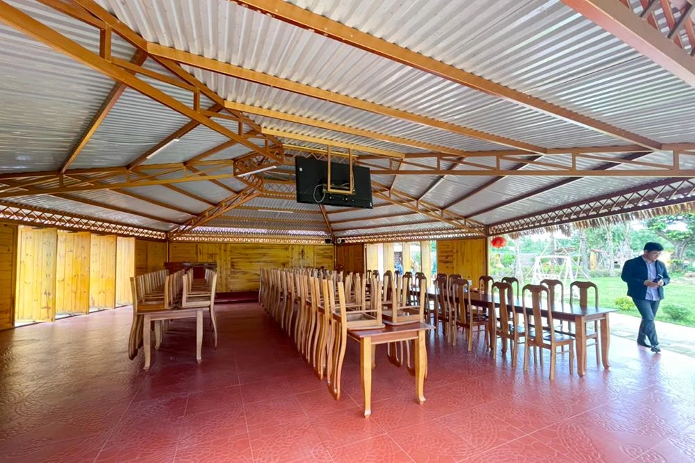 Công trình lục giác ngay trung tâm khu đất. Ảnh: CT.