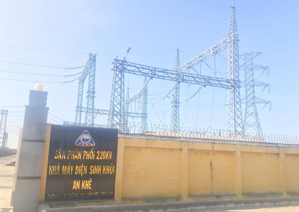 Nhà máy điện sinh khối An Khê hoạt động phát điện không phép. Ảnh: LH.