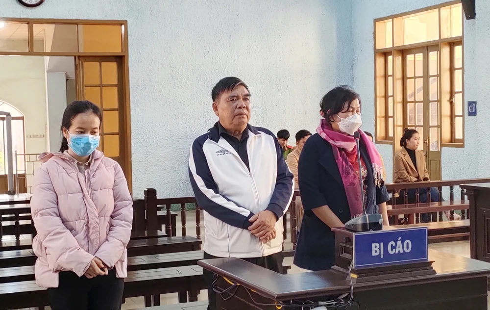 Các bị cáo tại tòa