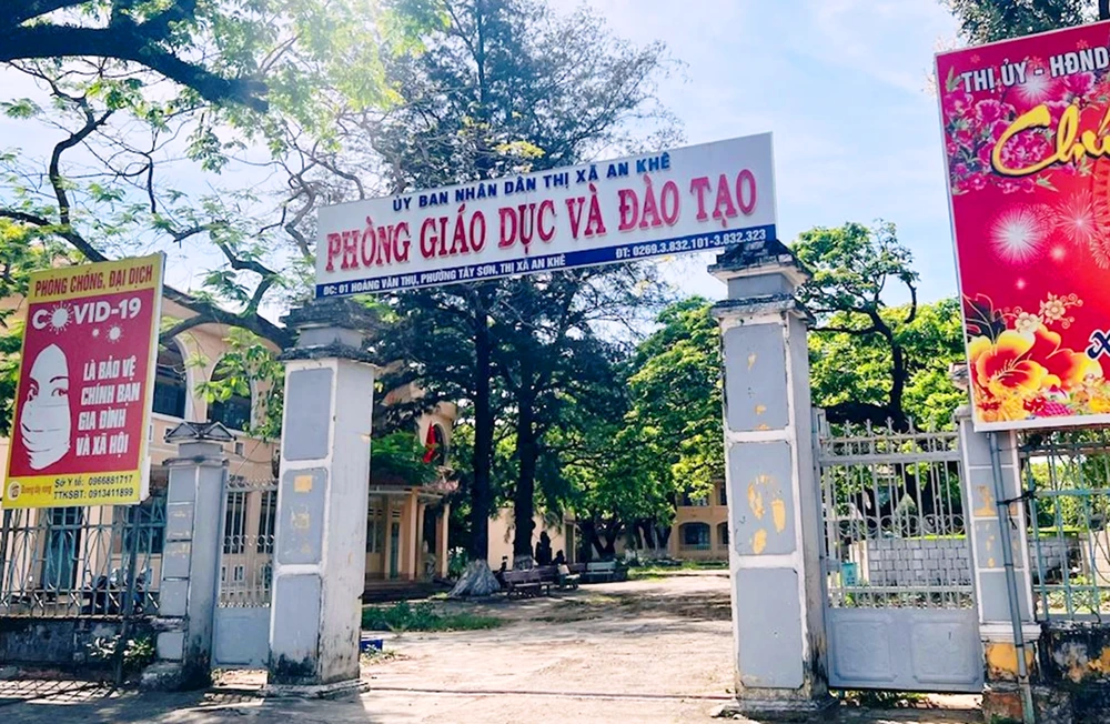 Phòng GD&amp;ĐT thị xã An Khê. Ảnh: DV.
