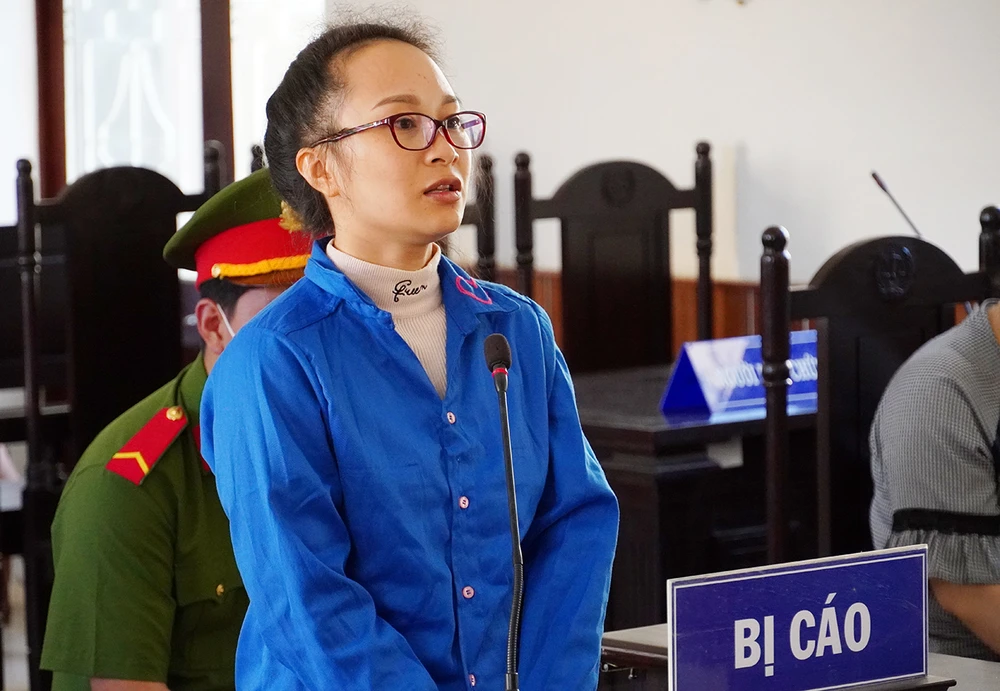 Bị cáo Trần Ngọc Liên Ngân tại tòa. Ảnh: VL