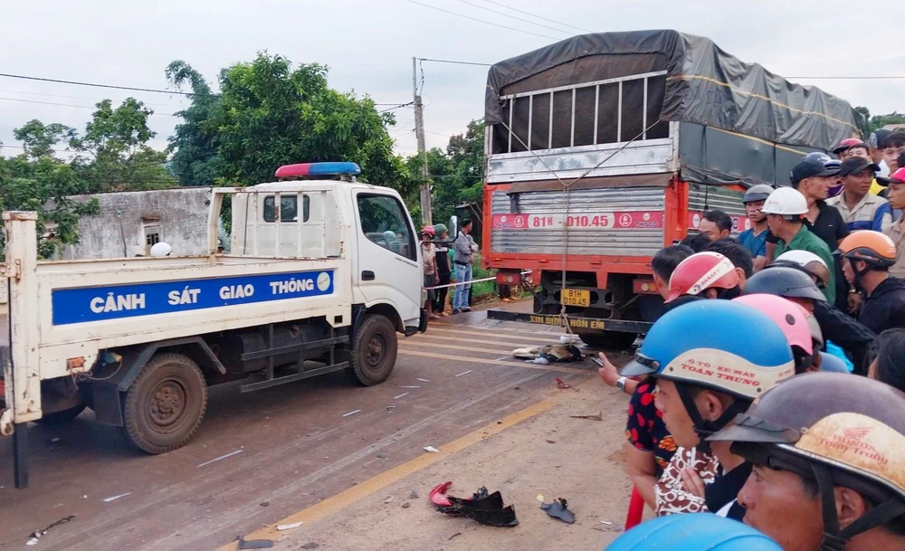 Hiện trường vụ tai nạn.