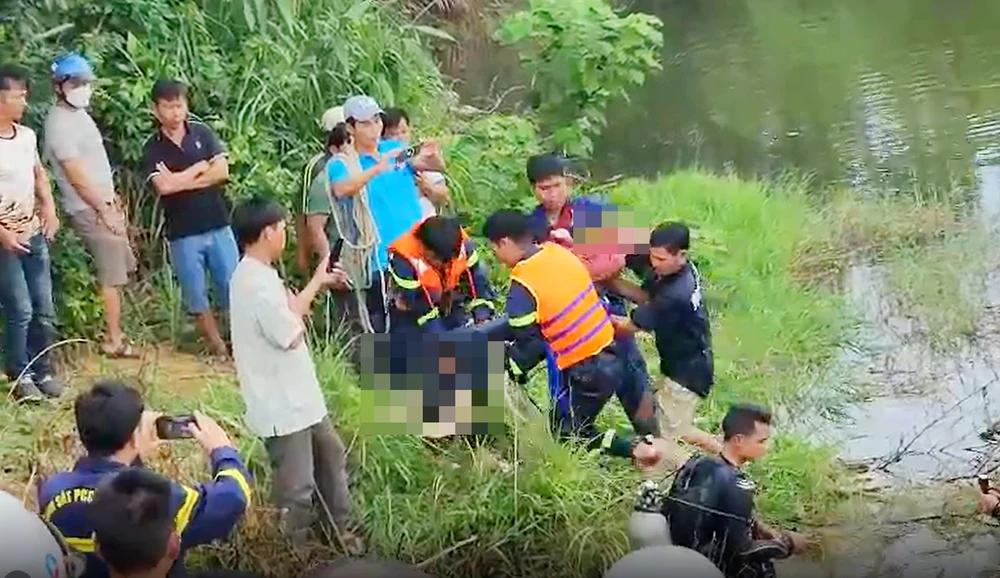 Hiện trường vụ đuối nước. Ảnh: NDCC.