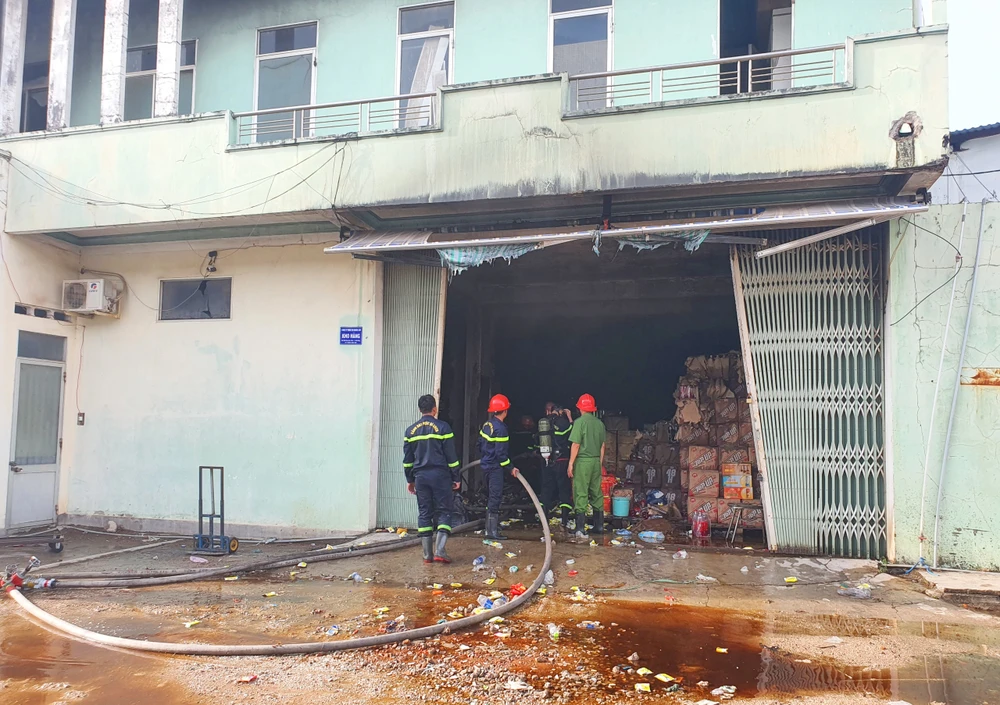 Hiện trường vụ cháy. Ảnh: HT