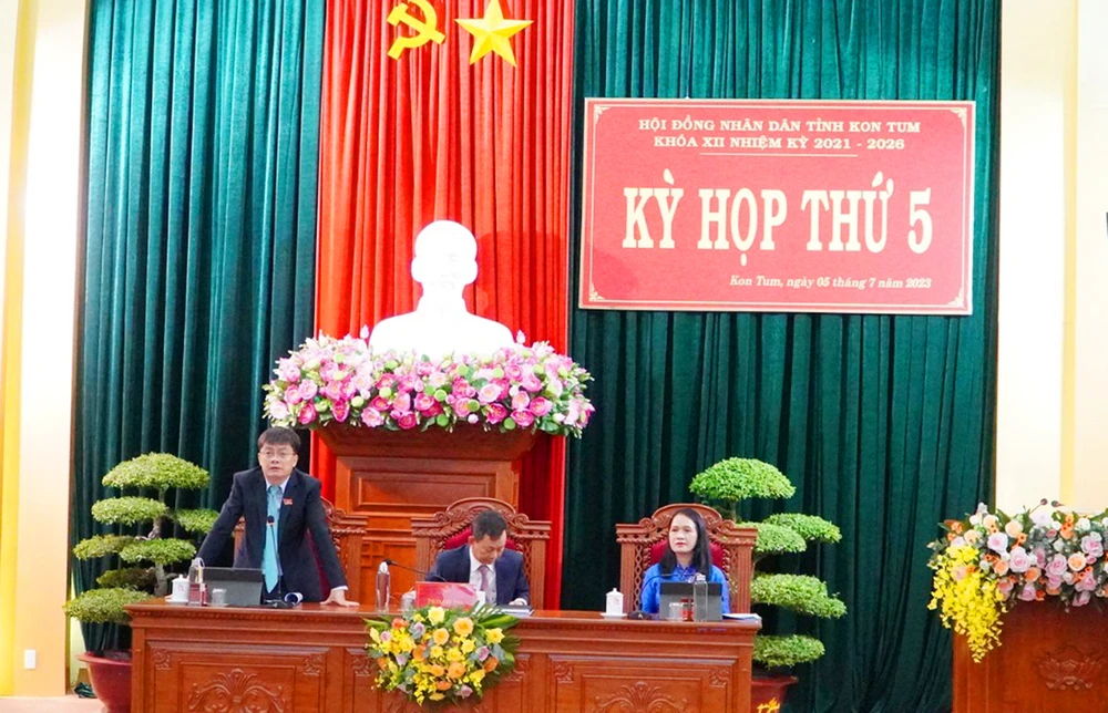 Kỳ họp thứ 5, HĐND tỉnh Kon Tum khóa XII. Ảnh: ĐN. Kỳ họp thứ 5, HĐND tỉnh Kon Tum khóa XII. Ảnh: ĐN.