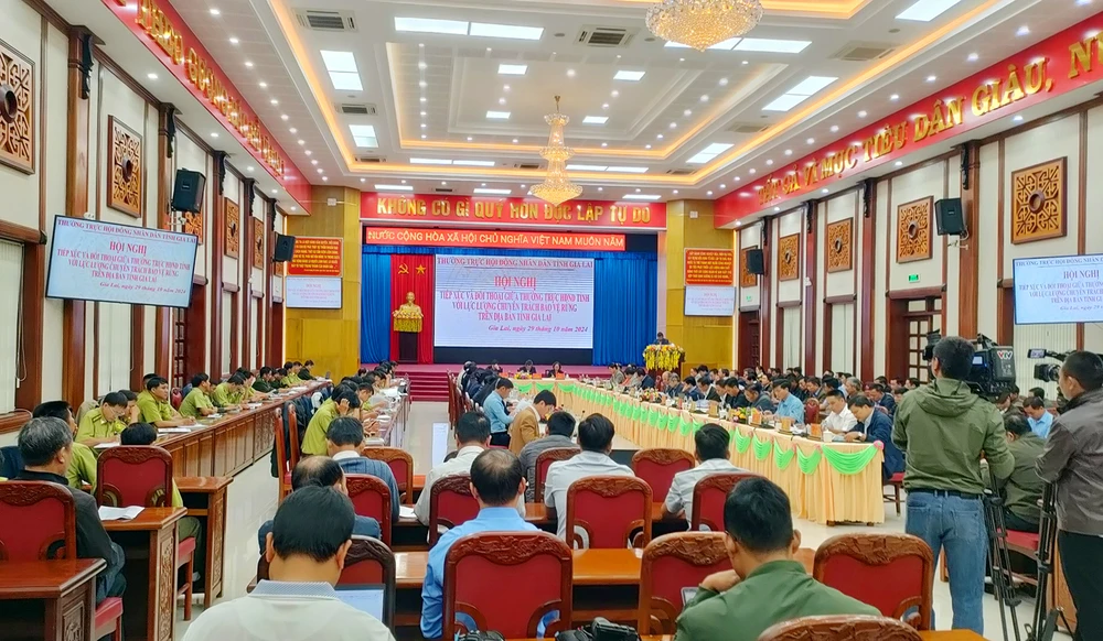 Gia Lai tổ chức hội nghị đối thoại với lực lượng chuyên trách bảo vệ rừng