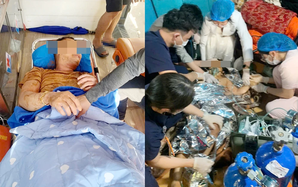 Phòng Cảnh sát PCCC và CNCH (Công an tỉnh Gia Lai) đã huy động 17 cán bộ, chiến sĩ giải cứu thành công hai bố con ông ĐBD rơi xuống giếng lên bờ an toàn.