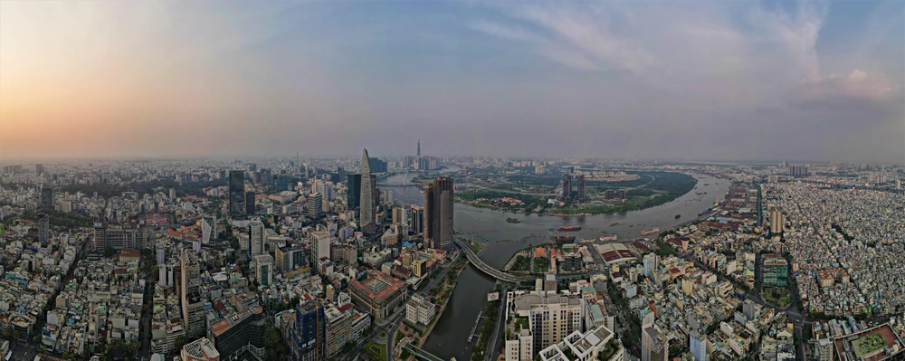 Theo quy hoạch, Thủ Thiêm sẽ là trung tâm tài chính quốc tế và khu vực trong tương lai. Ảnh TÂM NGUYỄN