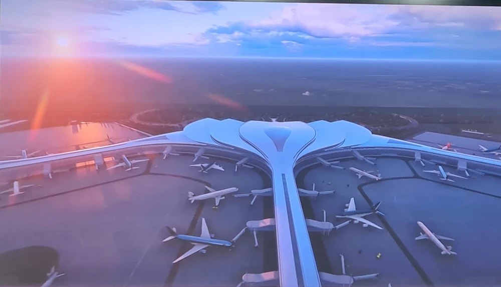 Phối cảnh dự án nhà ga hành khách sân bay Long Thành. Ảnh VŨ HỘI