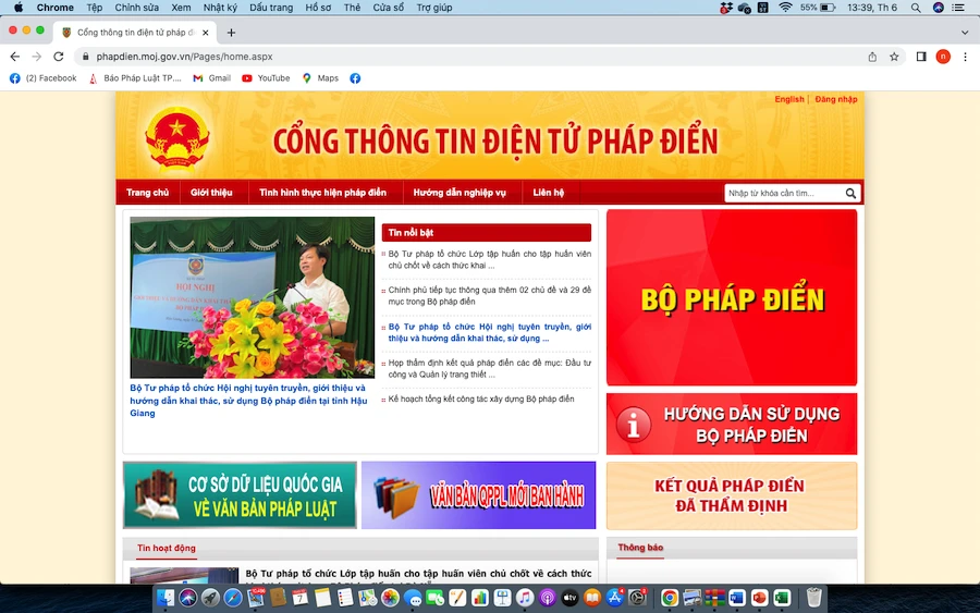 Kết quả pháp điển được đăng tại Mục Bộ pháp điển trên Cổng thông tin điện tử pháp điển (phapdien.moj.gov.vn)