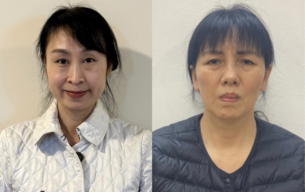 Mở rộng điều tra vụ Việt Á, công an bắt thêm hai nữ bị can Nguyễn Bạch Thuỳ Linh và Nguyễn Thị Thu Thuỷ (từ trái qua). Ảnh: Bộ Công an.